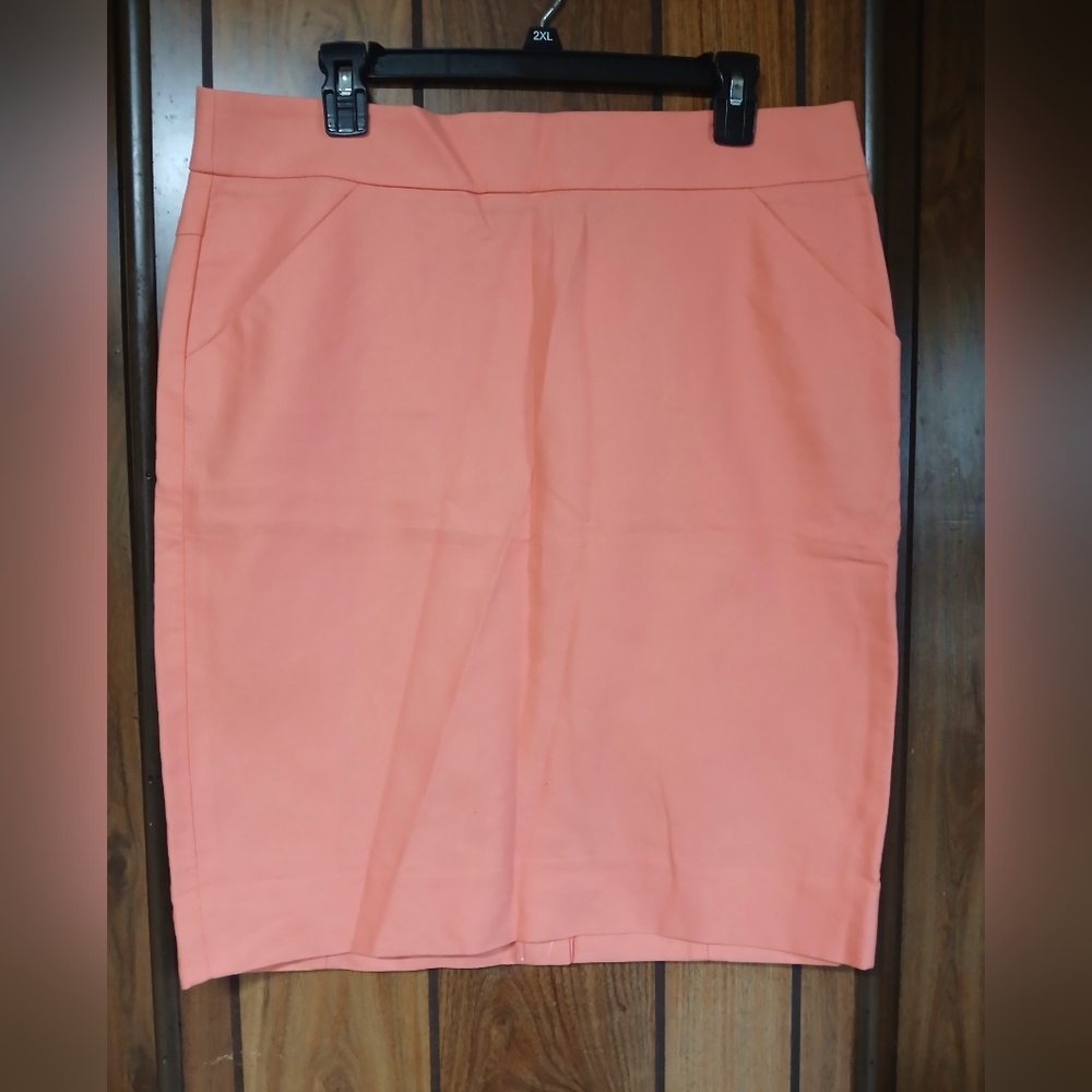J Crew Peach Pencil Skirt